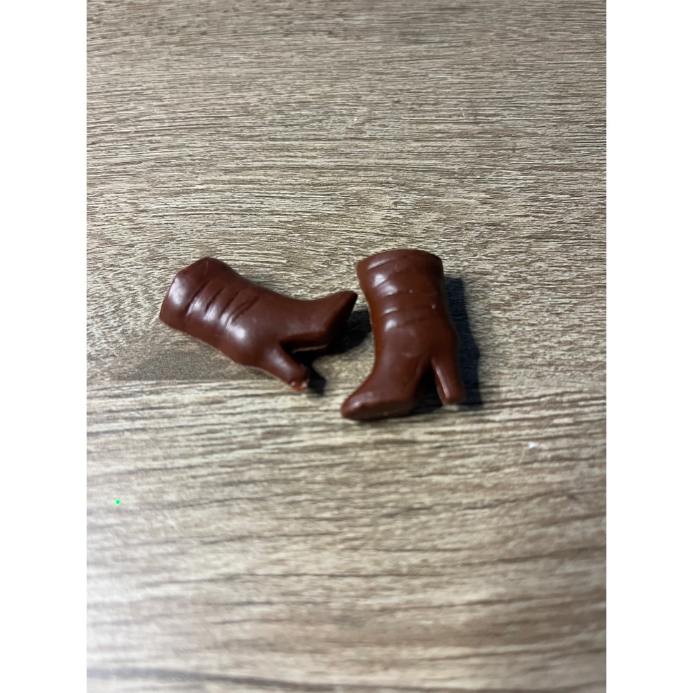 Barbie Brown Doll Boots Miniature High Heel Fashion Accessory